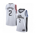 Men's Los Angeles Clippers #2 Kawhi Leonard Authentic White Basketball Jersey - 2019-20 City Edition