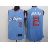 Men's Los Angeles Clippers #2 Kawhi Leonard Light Blue Nike Swingman Jersey