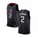 Men's Los Angeles Clippers #2 Kawhi Leonard Swingman Black Basketball Jersey Statement Edition