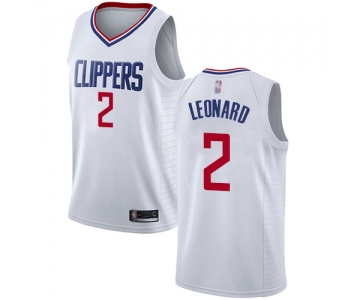 Men's Los Angeles Clippers #2 Kawhi Leonard White Basketball Swingman Association Edition Jersey