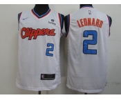 Men's Los Angeles Clippers #2 Kawhi Leonard White City Edition Nike Swingman Jerseys