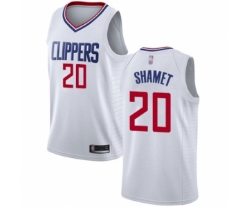 Men's Los Angeles Clippers #20 Landry Shamet Authentic White Basketball Jersey - Association Edition