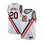 Men's Los Angeles Clippers #20 Landry Shamet Authentic White Hardwood Classics Finished Basketball Jersey