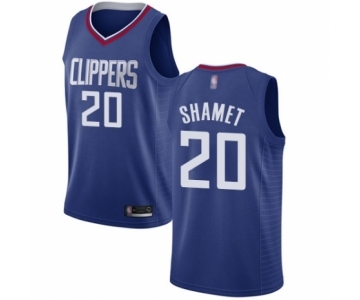 Men's Los Angeles Clippers #20 Landry Shamet Swingman Blue Basketball Jersey - Icon Edition