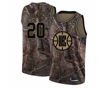 Men's Los Angeles Clippers #20 Landry Shamet Swingman Camo Realtree Collection Basketball Jersey