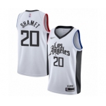 Men's Los Angeles Clippers #20 Landry Shamet Swingman White Basketball Jersey - 2019-20 City Edition