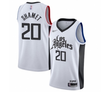 Men's Los Angeles Clippers #20 Landry Shamet Swingman White Basketball Jersey - 2019-20 City Edition