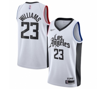 Men's Los Angeles Clippers #23 Lou Williams Authentic White Basketball Jersey - 2019-20 City Edition