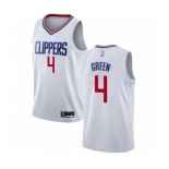 Men's Los Angeles Clippers #4 JaMychal Green Authentic White Basketball Jersey - Association Edition