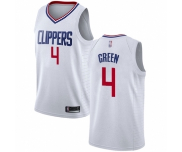 Men's Los Angeles Clippers #4 JaMychal Green Authentic White Basketball Jersey - Association Edition