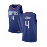 Men's Los Angeles Clippers #4 JaMychal Green Swingman Blue Basketball Jersey - Icon Edition