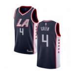 Men's Los Angeles Clippers #4 JaMychal Green Swingman Navy Blue Basketball Jersey - City Edition