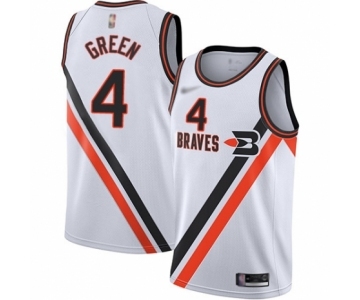 Men's Los Angeles Clippers #4 JaMychal Green Swingman White Hardwood Classics Finished Basketball Jersey