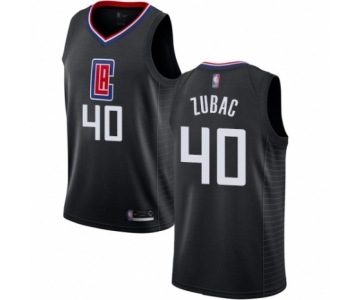 Men's Los Angeles Clippers #40 Ivica Zubac Authentic Black Basketball Jersey Statement Edition