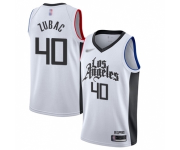 Men's Los Angeles Clippers #40 Ivica Zubac Authentic White Basketball Jersey - 2019-20 City Edition