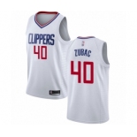 Men's Los Angeles Clippers #40 Ivica Zubac Swingman White Basketball Jersey - Association Edition