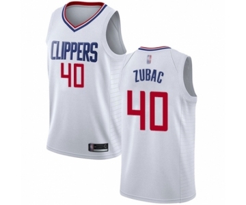 Men's Los Angeles Clippers #40 Ivica Zubac Swingman White Basketball Jersey - Association Edition