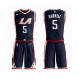 Men's Los Angeles Clippers #5 Montrezl Harrell Swingman Navy Blue Basketball Suit Jersey - City Edition