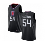 Men's Los Angeles Clippers #54 Patrick Patterson Authentic Black Basketball Jersey Statement Edition