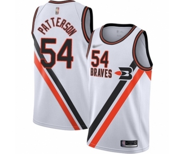 Men's Los Angeles Clippers #54 Patrick Patterson Authentic White Hardwood Classics Finished Basketball Jersey