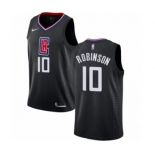 Men's Nike Los Angeles Clippers #10 Jerome Robinson Authentic Black NBA Jersey Statement Edition