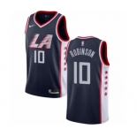 Men's Nike Los Angeles Clippers #10 Jerome Robinson Authentic Navy Blue NBA Jersey - City Edition