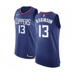 Men's Nike Los Angeles Clippers #13 Jerome Robinson Authentic Blue NBA Jersey - Icon Edition