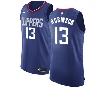 Men's Nike Los Angeles Clippers #13 Jerome Robinson Authentic Blue NBA Jersey - Icon Edition