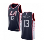 Men's Nike Los Angeles Clippers #13 Marcin Gortat Authentic Navy Blue NBA Jersey - City Edition