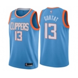 Men's Nike Los Angeles Clippers #13 Marcin Gortat Swingman Blue NBA Jersey - City Edition