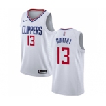 Men's Nike Los Angeles Clippers #13 Marcin Gortat Swingman White NBA Jersey - Association Edition