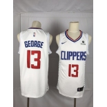 Men's Nike Los Angeles Clippers #13 paul george Authentic White NBA Jersey - Association Edition