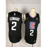 Men's Nike Los Angeles Clippers #2 Kawhi Leonard Authentic Black NBA Jersey Statement Edition