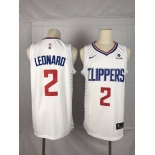 Men's Nike Los Angeles Clippers #2 Kawhi Leonard Authentic White NBA Jersey - Association Edition