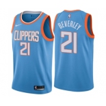 Men's Nike Los Angeles Clippers #21 Patrick Beverley Swingman Blue NBA Jersey - City Edition