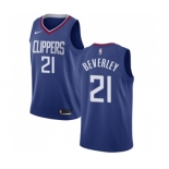 Men's Nike Los Angeles Clippers #21 Patrick Beverley Swingman Blue Road NBA Jersey - Icon Edition