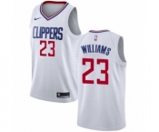 Men's Nike Los Angeles Clippers #23 Louis Williams Authentic White NBA Jersey - Association Edition