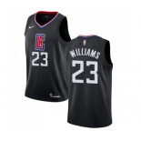 Men's Nike Los Angeles Clippers #23 Louis Williams Swingman Black Alternate NBA Jersey Statement Edition