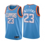 Men's Nike Los Angeles Clippers #23 Louis Williams Swingman Blue NBA Jersey - City Edition