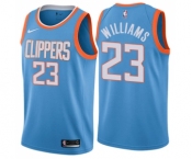 Men's Nike Los Angeles Clippers #23 Louis Williams Swingman Blue NBA Jersey - City Edition