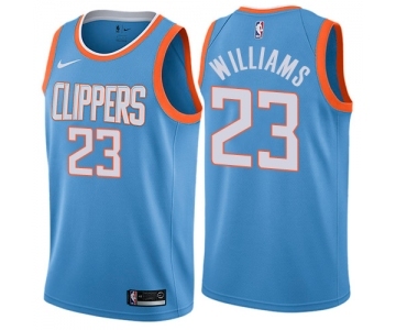 Men's Nike Los Angeles Clippers #23 Louis Williams Swingman Blue NBA Jersey - City Edition