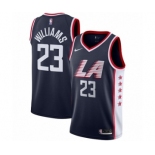 Men's Nike Los Angeles Clippers #23 Louis Williams Swingman Navy Blue NBA Jersey - City Edition