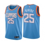 Men's Nike Los Angeles Clippers #25 Austin Rivers Authentic Blue NBA Jersey - City Edition