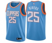 Men's Nike Los Angeles Clippers #25 Austin Rivers Authentic Blue NBA Jersey - City Edition