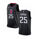 Men's Nike Los Angeles Clippers #25 Austin Rivers Swingman Black Alternate NBA Jersey Statement Edition