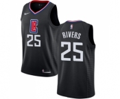 Men's Nike Los Angeles Clippers #25 Austin Rivers Swingman Black Alternate NBA Jersey Statement Edition