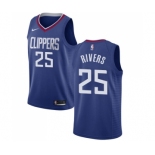 Men's Nike Los Angeles Clippers #25 Austin Rivers Swingman Blue Road NBA Jersey - Icon Edition