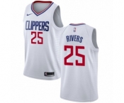 Men's Nike Los Angeles Clippers #25 Austin Rivers Swingman White NBA Jersey - Association Edition