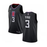 Men's Nike Los Angeles Clippers #3 Chris Paul Swingman Black Alternate NBA Jersey Statement Edition