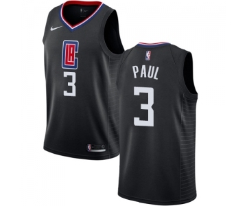 Men's Nike Los Angeles Clippers #3 Chris Paul Swingman Black Alternate NBA Jersey Statement Edition